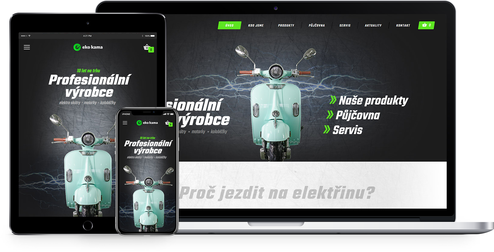 Kompletní realizace eshopu Ekomoto - Pacov, Praha
