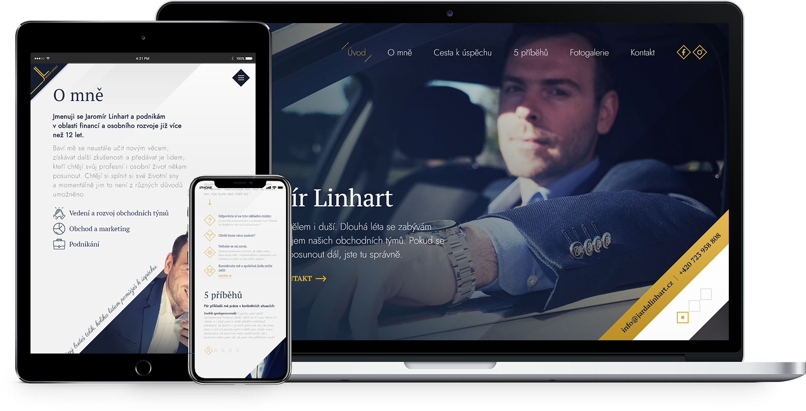 Tvorba webových stránek - osobní web Jaromír Linhart
